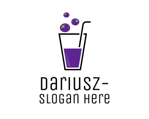 Blueberry Juice Drink Logo