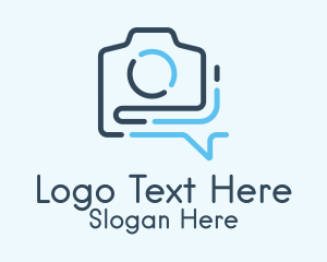 Free Text - Minimalist Photography Chat logo design