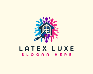 Latex - Paint Brush Renovation logo design