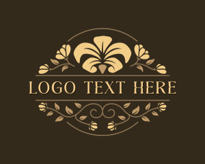 Luxury - Flower Wedding Event logo design