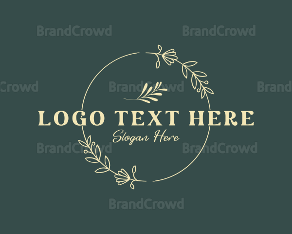 Chic Floral Wreath Logo