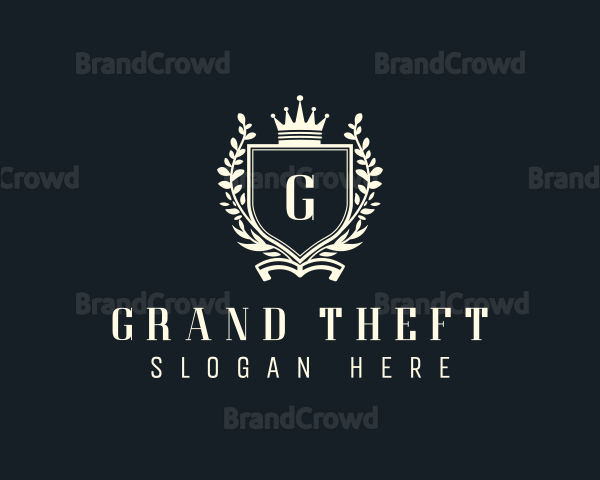 Shield Crown Wreath University Logo