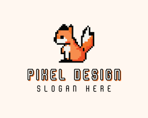 Arcade Fox Pixel logo design