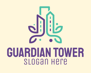 Garden Hotel Cityscape logo design