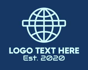 Digital - Blue Global Cyber Company logo design