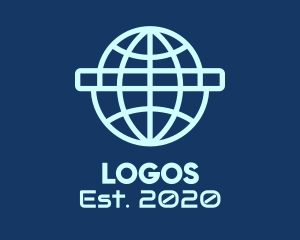 Data Technology - Blue Global Cyber Company logo design