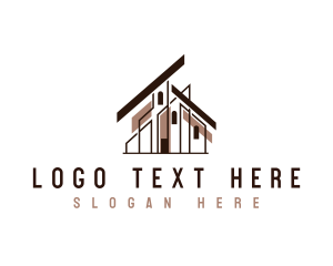 Roofing - Architecture Modern House logo design