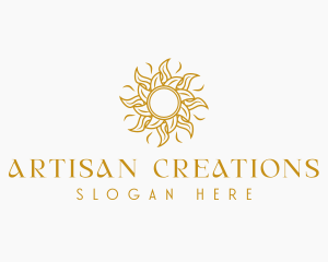 Artisanal Sun Petal logo design