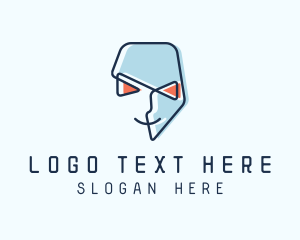 Cyborg - Cyber Robot Face logo design