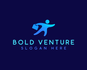 Venture - Human Employee Briefcase logo design