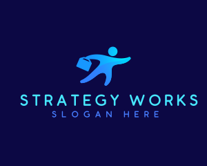 Human Employee Briefcase logo design