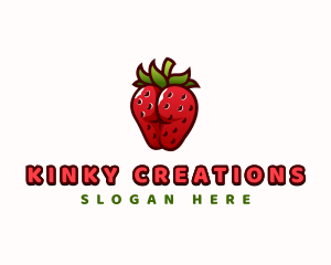 Kinky - Kinky Strawberry Butt logo design