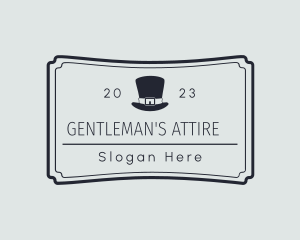 Masculine Top Hat Lifestyle logo design