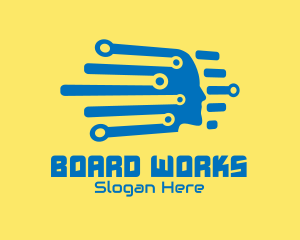 Board - Circuit Board Face logo design