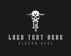 Riders Club - Skull Motorcycle Vehicle logo design