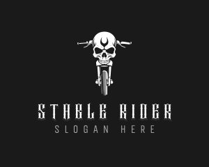 Skull Motorcycle Vehicle logo design