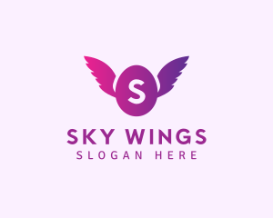 Flying Egg Wings logo design