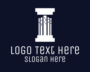 Column - Pillar Building City logo design