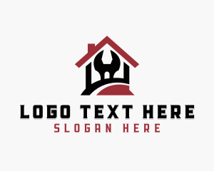 Carpentry - Repairman Wrench Repair logo design