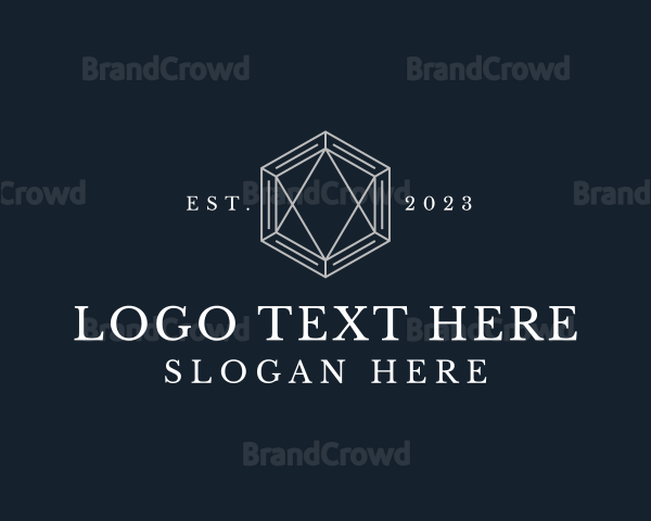 Hexagon Diamond Jewelry Logo