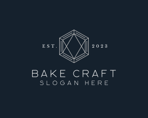 Hexagon Diamond Jewelry logo design