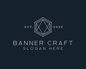 Hexagon Diamond Jewelry logo design