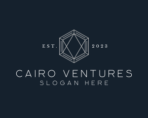 Hexagon Diamond Jewelry logo design