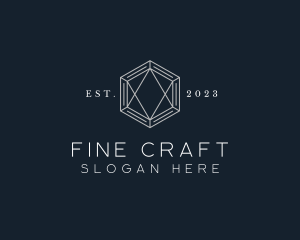 Hexagon Diamond Jewelry logo design