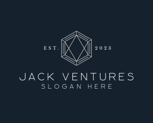 Hexagon Diamond Jewelry logo design