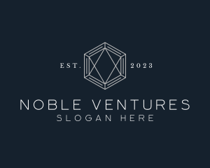 Hexagon Diamond Jewelry logo design