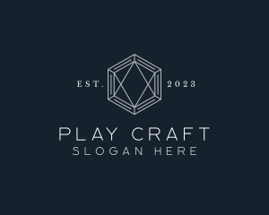 Hexagon Diamond Jewelry logo design