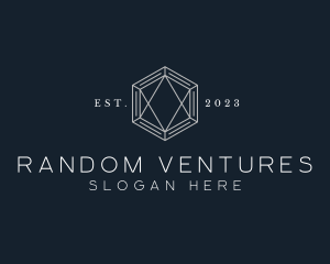 Hexagon Diamond Jewelry logo design