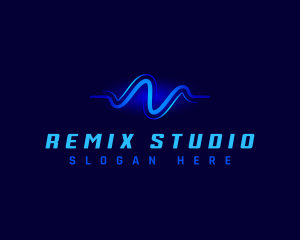 Studio Frequency Wave logo design