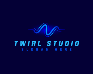 Studio Frequency Wave logo design