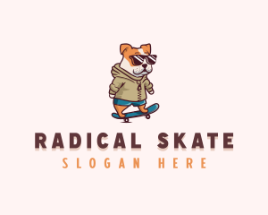 Skateboard - Cool Skateboard Dog logo design