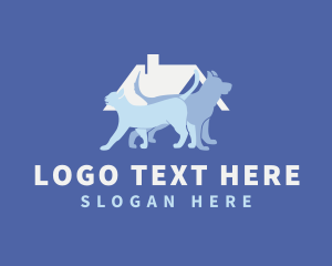 Dog Park - Cat Dog Roof Shelter logo design