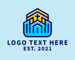 Vatican - Church Community Cross logo design