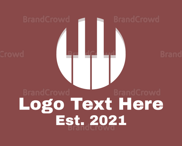 Round Musical Keyboard Keys Logo