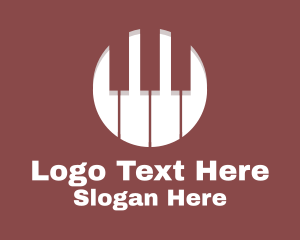 Round Musical Keyboard Keys Logo
