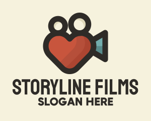 Documentary - Heart Movie Camera logo design