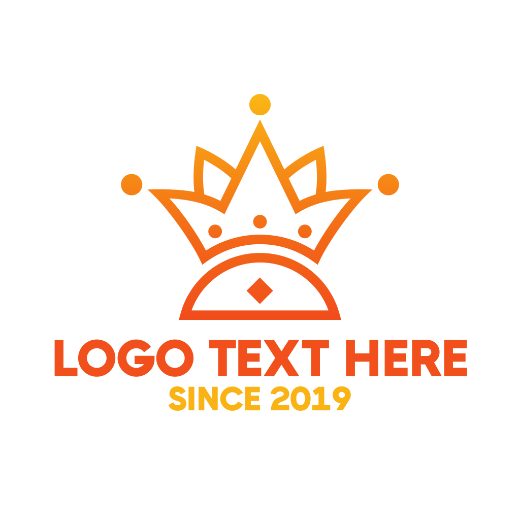 Orange Royal Flower Outline Logo | BrandCrowd Logo Maker