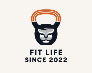 Feline Fitness Kettlebell Weights  logo design