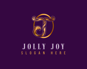 Elegant Decorative Letter J logo design