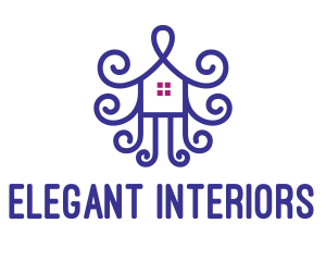 Violet House Ornament logo design