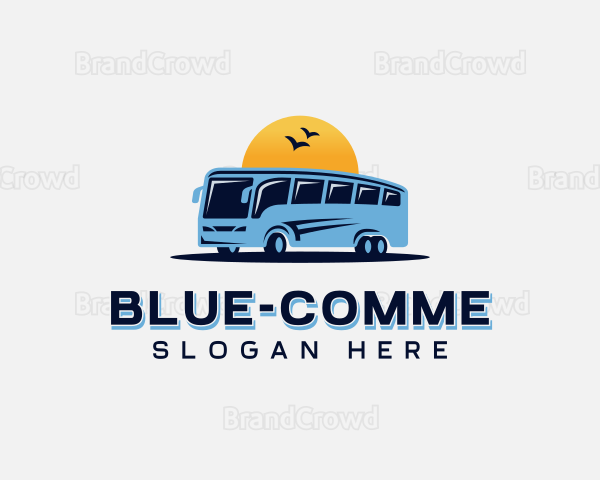 Shuttle Bus Transit Logo