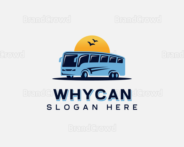 Shuttle Bus Transit Logo