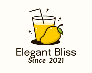 Fruit Juice - Mango Juice Glass logo design