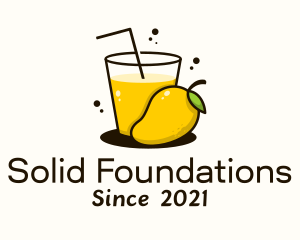 Juice Stand - Mango Juice Glass logo design