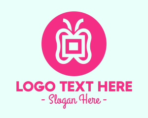 Box - Abstract Pink Butterfly logo design