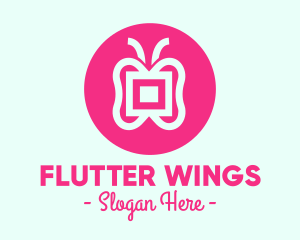 Butterfly - Abstract Pink Butterfly logo design